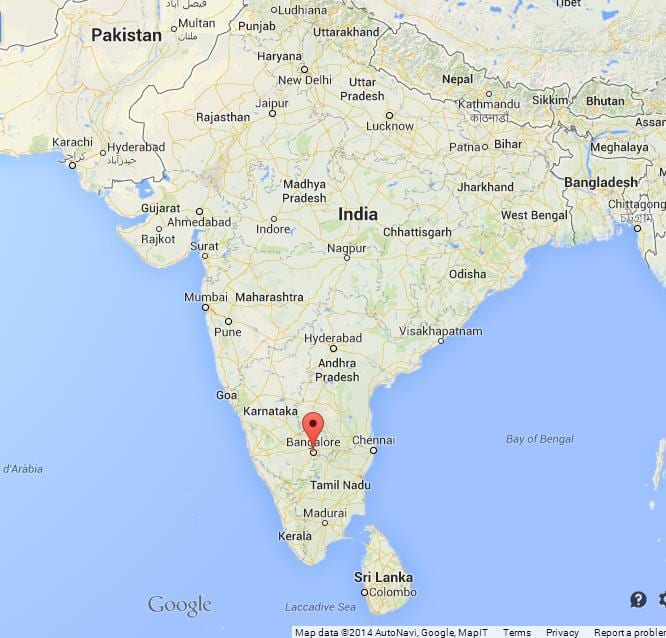 Banglore a térkép india