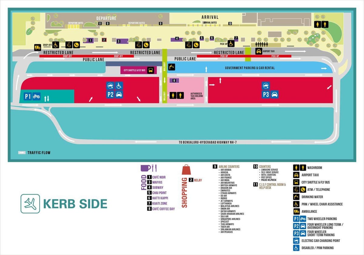 Kempegowda nemzetközi repülőtér térkép