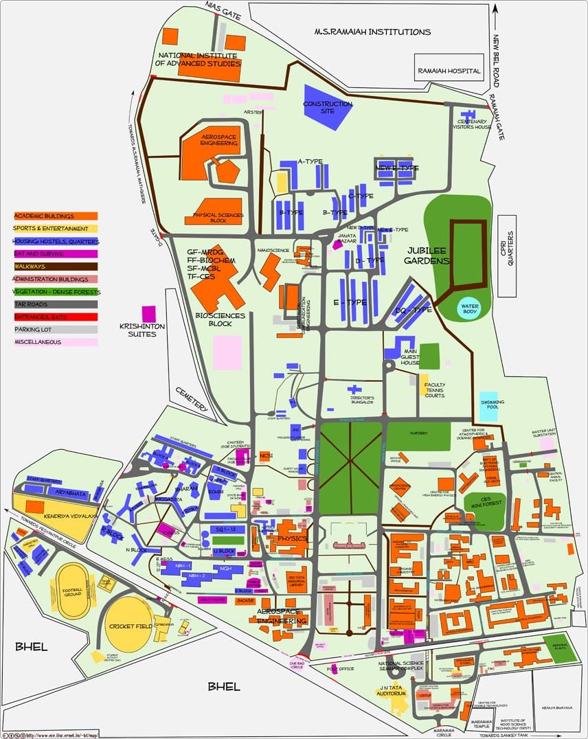 térkép iisc utasítások Bangalore