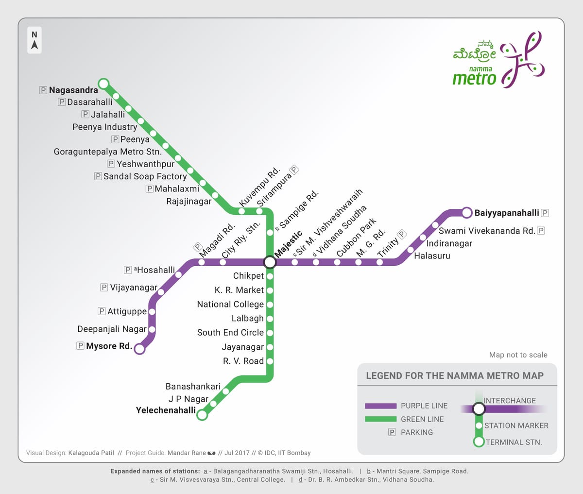 Bangalore metró térkép