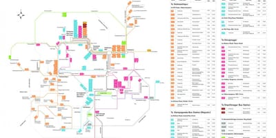 Bangalore városban térkép buszjárat