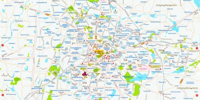 Térkép Bangalore városban részletes