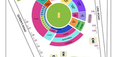 Bangalore krikett stadion térkép