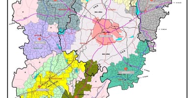 Bangalore térkép területek