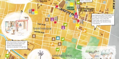 Commercial street Bangalore bevásárló térkép