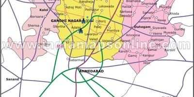 Bangalore gandhinagar térkép