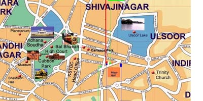 Ulsoor Bangalore térkép