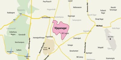 Térkép Vijayanagar Bangalore